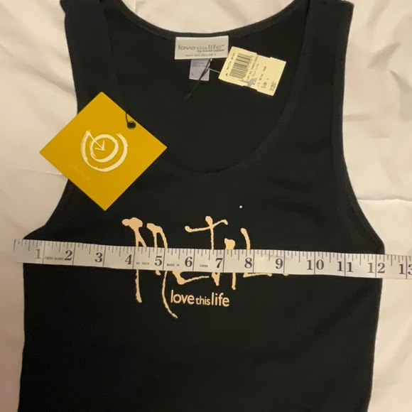 Love This Life®️ by David Culinar “Metal love…”black ribbed tank top Large. NEW - Picture 8 of 9
